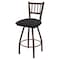 Holland Bar Stool Co 25" Swivel Counter Stool, Brnz Finish, Graph Coal Seat X810 - alternate 1